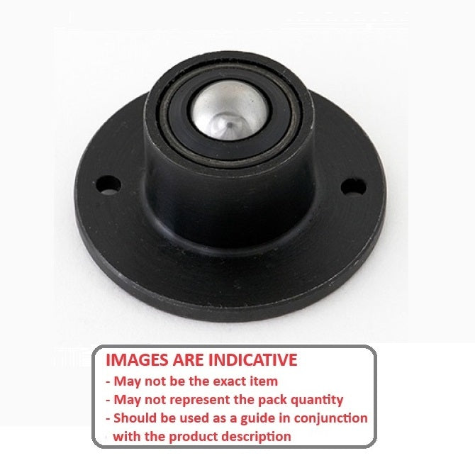 1200568 | BTU0136-006-B-C-HD (Each) --- Base Mount Ball Transfer Units - 136 kg - 41.4x5.6 mm Heavy Duty Steel - Carbon Steel