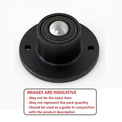 1200568 | BTU0136-006-B-C-HD (Each) --- Base Mount Ball Transfer Units - 136 kg - 41.4x5.6 mm Heavy Duty Steel - Carbon Steel