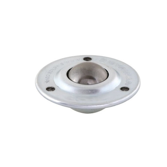 1132928 | BTU0025-010-F-C (Each) --- Flange Mount Ball Transfer Units - 25 kg - 10x61 mm Standard - Carbon Steel