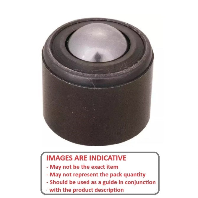 1220143 | BTU0318-006-P-C-HD (Each) --- Dismantlable Ball Transfer Units - 318 kg - 6.1x50.8 mm Heavy Duty Steel - Carbon Steel