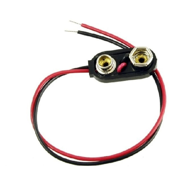 1000088 | BAT-HOL-9V-WSQ (PK-2) --- Holders Battery Accessories - 9V Snap On 9V Battery - - - Plastic