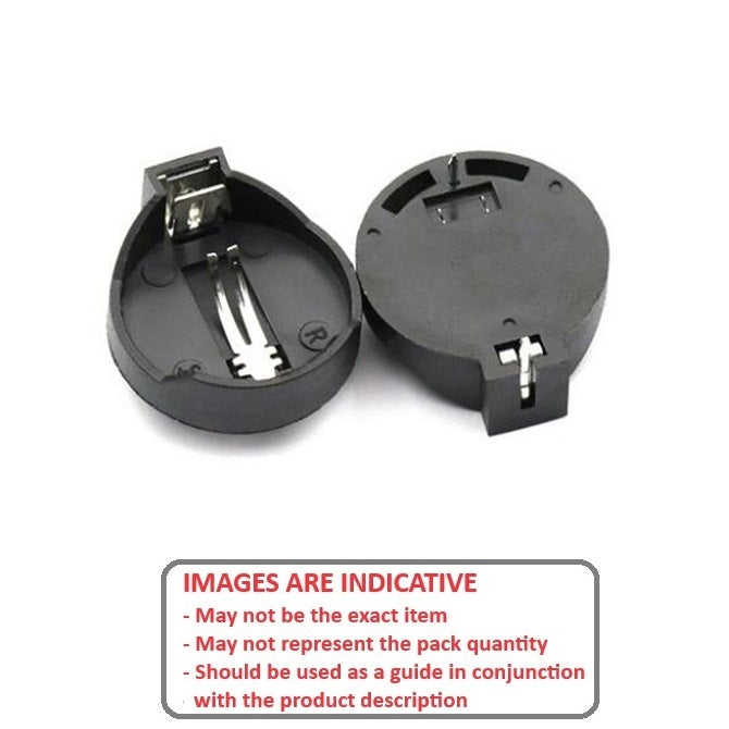 1000091 | BAT-HOL-CN-25-077 (PK-3) --- Holders Battery Accessories - Button Cell Holder 24-25mm Diameter x 7.7mm thick - - - Plastic