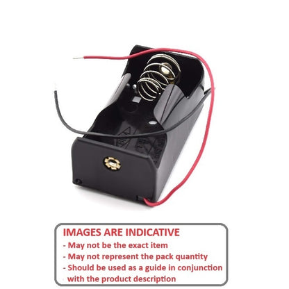 1000020 | BAT-HOL-D-01 (PK-2) --- Holders Battery Accessories - D Cell Battery Holder 1 x D Cell - 71 x 71 x 31 - Acetal