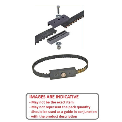 1043966 | CL-030HG-09-LD (Each) --- Timing Clamp Belts - Suitable Pitch HTD or GT - 3mm - 9x9.4 mm Light Duty - Carbon Steel