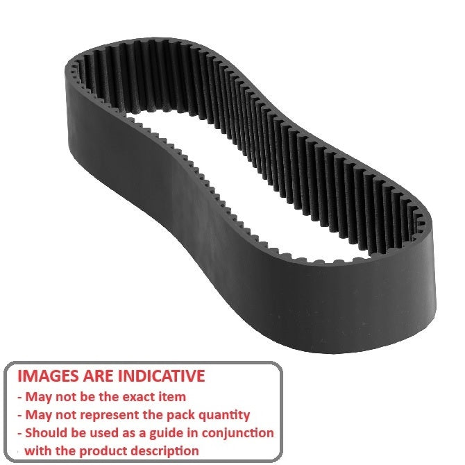 1209525 | B-030S-0185-0150-NFB (Each) --- Timing 3mm Pitch Belts - 185 tooth - 555x15 mm S3M - Nylon Covered Neoprene with Fibreglass Cords Belt
