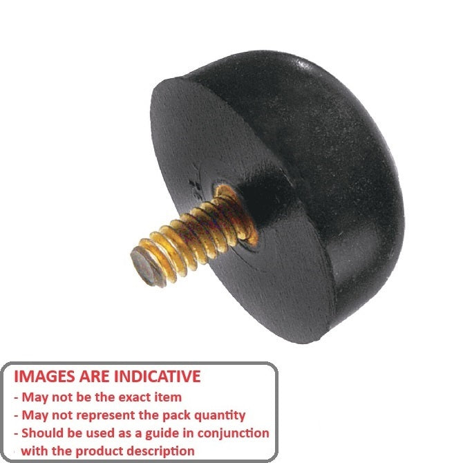 1120736 | LVL-10RS (Each) --- Domed Bumpers - 19.05x20.625 mm - 8-32 UNC - 4.17mm - - Elastomer Bumper