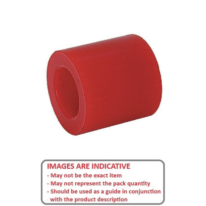 1144522 | AU-972RS (PK-6) --- Cylindrical Counterbored Bumpers - 31.75x25.4x9.53 mm - Polyurethane 95A Bumper