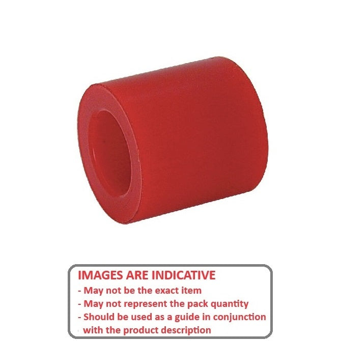 1135569 | AU-971RS (PK-7) --- Cylindrical Counterbored Bumpers - 25.4x25.4x6.35 mm - Polyurethane 95A Bumper