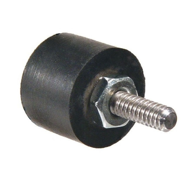 1120562 | FRB-37RS (Each) --- Cylindrical Male Thread Bumpers - 19.05x15.875 mm - 1/4-28 UNF - 6.35mm - Standard - Neoprene Rubber Bumper