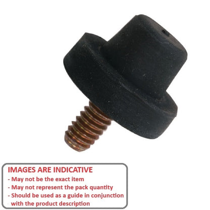 1130510 | CSP-024-17-064C (Each) --- Buffer Mounts - 23.8x16.5 mm - 1/4 UNC - 20 TPI - Special Purpose - Natural Rubber Mount