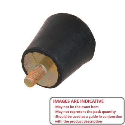 1163121 | CMBC050-50-080M (Each) --- Buffer Mounts - 50x50 mm - M8x1.25 Male - Natural Rubber Mount