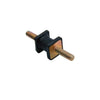 Square Base Bobbin Mounts - 12.7x14.3 mm - 8-32 UNC -32 TPI- - Natural Rubber