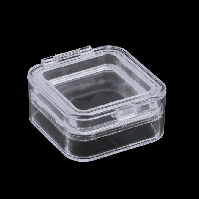 1233471 | PBOX01-030-030-010-M (Each) --- Clear Plastic Parts Boxes - Number of Compartments 1 - 30x30 mm - Acrylic Parts Box