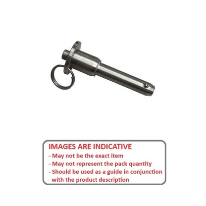 1078041 | BLP-079-0254-BT-S17 (Each) --- Ball Lock Pins - 7.94x25.4 mm - 17-4 PH Stainless / Aluminium Handle Button Handle Pin