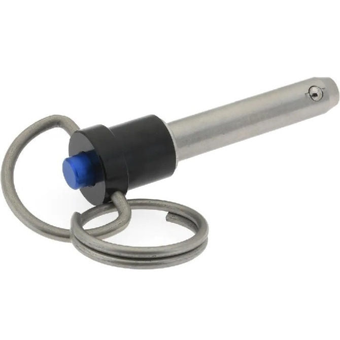 1071411 | BLP-064-0127-RHI-S17 (Each) --- Ball Lock Pins - 6.35x12.7 mm - 17-4 PH Stainless Ring Handle Industrial Stainless Steel Pin
