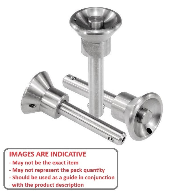 1077960 | BLP-079-0191-MRE-S4 (PK-10) --- Ball Lock Pins - 7.94x19.05 mm - 304 Stainless Steel Marine Style Pin
