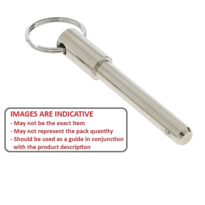 1055888 | BLP-048-0508-RSH-C (Each) --- Ball Lock Pins - 4.76x50.8 mm - Carbon Steel Shoulder Type Pin