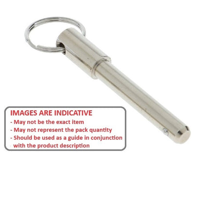 1103693 | BLP-127-1016-RSH-C (Each) --- Ball Lock Pins - 12.7x101.6 mm - Carbon Steel Shoulder Type Pin