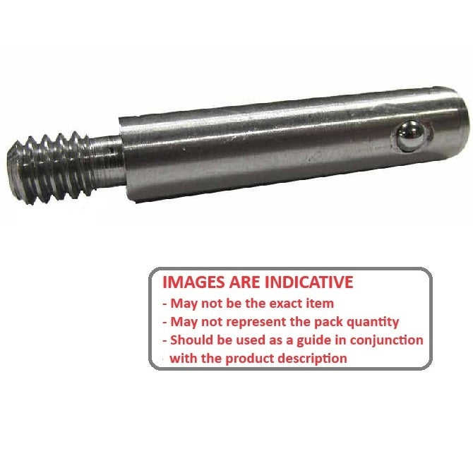 1073191 | BLP-064-0635-THR-S3 (PK-50) --- Ball Lock Pins - 6.35x63.5 mm - 303 Stainless Steel Threaded End Stainless Steel Pin