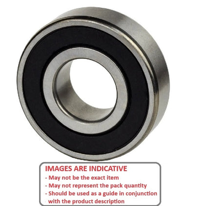 1125343 | 6204-2RS-NR (Each) --- Single Row Ball Bearings - 20x47x14 mm with Snap Ring - Chrome Steel SAE 52100 Bearing