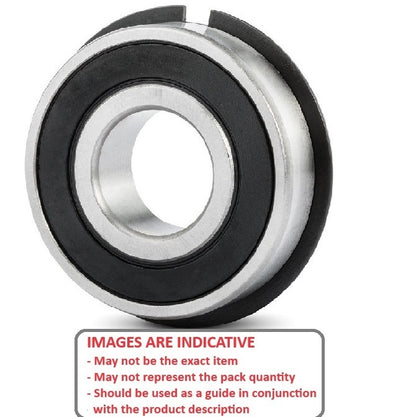 1071731 | R4-2RS-MC3NR (PK-5) --- Single Row Ball Bearings - 6.35x15.875x4.978 mm with Snap Ring - Chrome Steel SAE 52100 Bearing