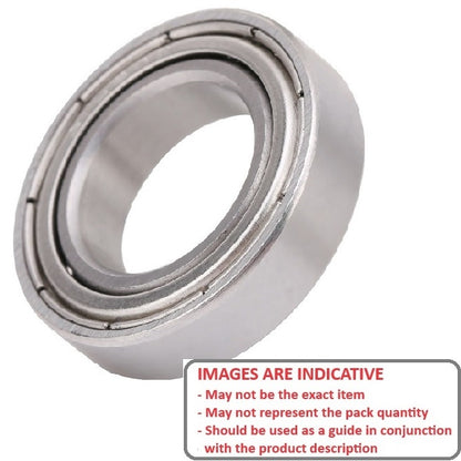 1098643 | S174-6201-ZZ (Each) --- Single Row Ball Bearings - 12x32x10 mm Unflanged - Stainless Steel 17-4 PH Bearing