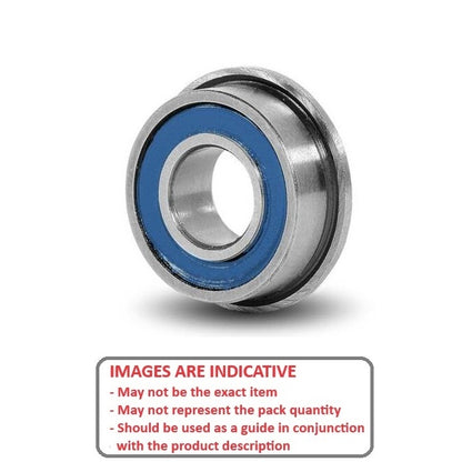 1071360 | FR188A-2RB-ECO (PK-10) --- Single Row Ball Bearings - 6.35x12.7x4.762 mm Flanged - Chrome Steel SAE 52100 Bearing