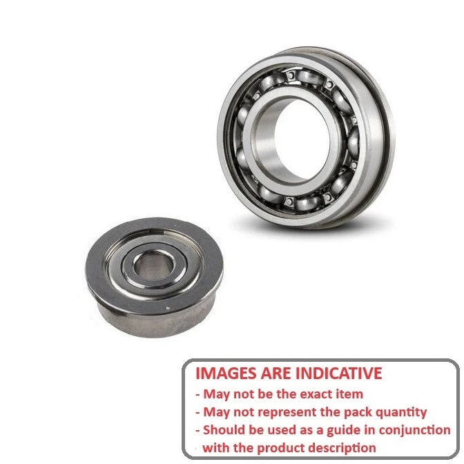 1070730 | SFR168-ZS-MC34-GR7-R-G48 (PK-20) --- Single Row Ball Bearings - 6.35x9.525x3.175 mm Flanged - Stainless Steel AISI 440C Bearing