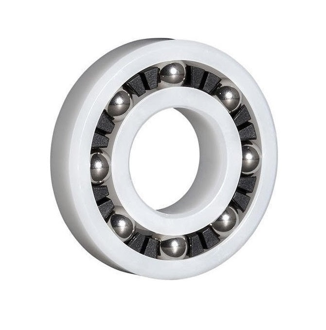Plastic Bearings - 15x42x13 mm - Acetal with Stainless 316 Balls