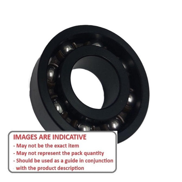 1066071 | P-696-AS6A-ECO (PK-2) --- Plastic Bearings - 6x15x5 mm - Acetal Antistatic with Stainless 316 Balls Bearing