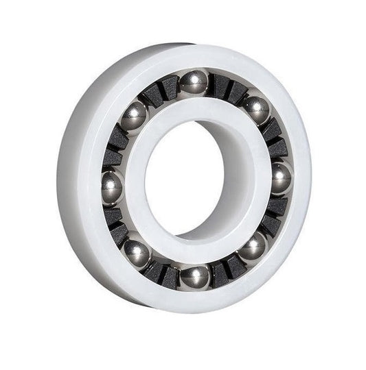 Plastic Bearings - 10x22x6 mm - Acetal with Stainless 316 Balls
