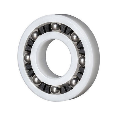 1058622 | P-R3-AS6 --- Plastic Bearings - 4.763x12.7x3.969 mm - Acetal with Stainless 316 Balls
