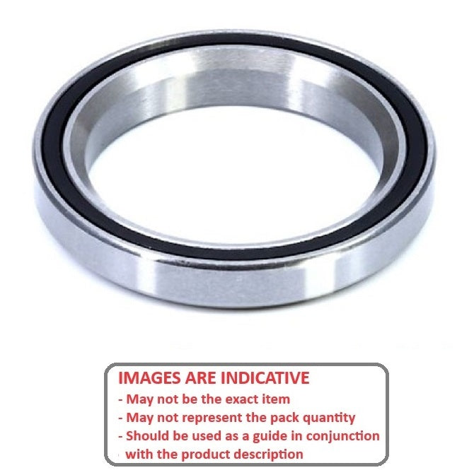 1154830 | 6808D-CEP-45-2RS (Each) --- Single Row Ball Bearings - 40x52x12 mm Chamfered Edges - Chrome Steel SAE 52100 Bearing