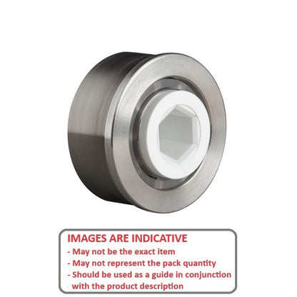 1094603 | CB-522-111H-18-6D (Each) --- Conveyor Bearings - 11.11x52.22x17.78 mm / 23.62 mm Double Row - Stainless Steel 316 Balls and Races Bearing