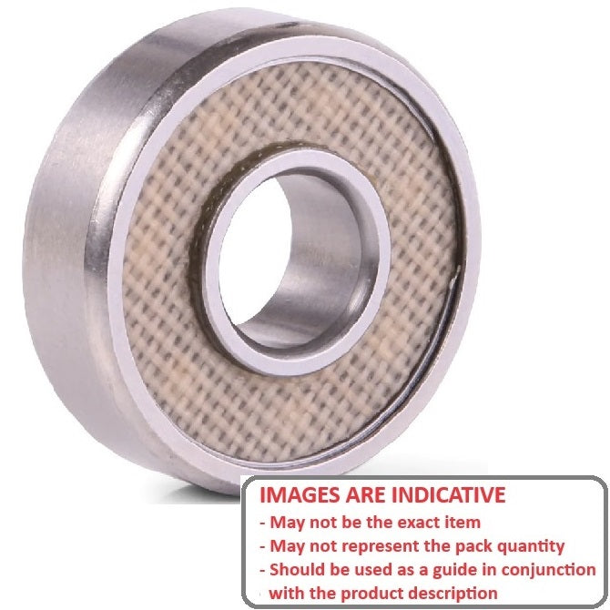 1072051 | DR-WR4-12E-TTS-ECO (Each) --- Double Row Ball Bearings - 6.35x19.05x19.05 mm / 22.225 mm Radial - Chrome Steel SAE 52100 - Cadmium Plated Bearing