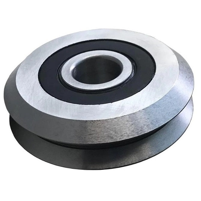Plain Guide Wheels Dual Vee - Guide Wheel Size Reference 1 - 19.558x7.938 mm - Chrome Steel SAE 52100