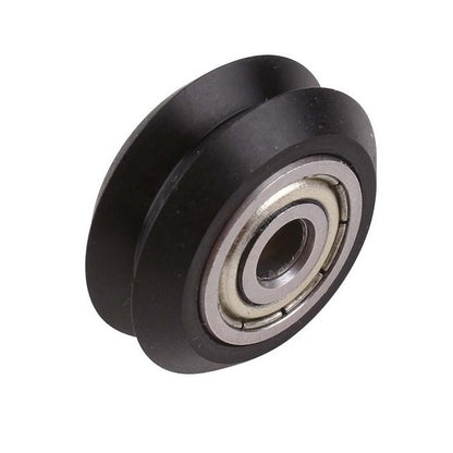 Plain Guide Wheels Dual Vee - Guide Wheel Size Reference 1 or 2 24.3x5 mm - Chrome Steel SAE 52100 with Economy Plastic Vee