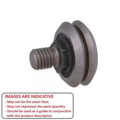 1038830 | DVWS2-2RS (Each) --- Studded Guide Wheels Dual Vee - Size Reference 2 - 30.7x11.13 mm - Chrome Steel SAE 52100 with Seals Guide Wheel