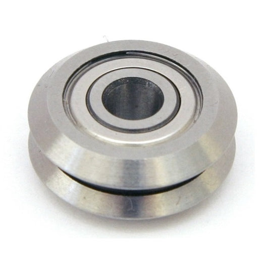 Plain Guide Wheels Dual Vee - Guide Wheel Size Reference 4 - 59.944x19.05 mm - Chrome Steel SAE 52100