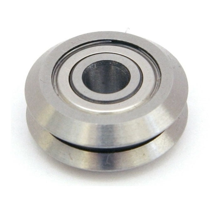 1045212 | MR457-120-ZZ-VP-081 (PK-10) --- Plain Guide Wheels Dual Vee - Size Reference 3 - 45.72x15.875 mm - Chrome Steel SAE 52100 Guide Wheel