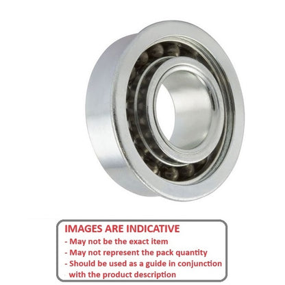 1053233 | SFWR2-5-MC34-GR5-R-L23 (Pack of 20)  --- Single Row Ball Bearings - 3.175x7.938x2.779 mm / 3.571 mm Flanged - Stainless Steel AISI 440C Bearing
