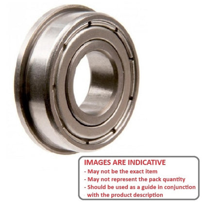 1097990 | F6801-ZZ (Each) --- Single Row Ball Bearings - 12x21x5 mm Flanged - Chrome Steel SAE 52100 Bearing