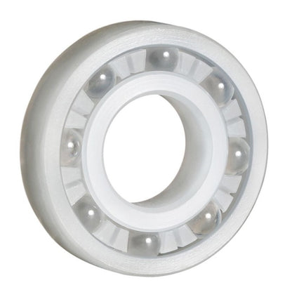 Plastic Bearings - 12.7x28.575x6.35 mm - PVDF with Glass Balls