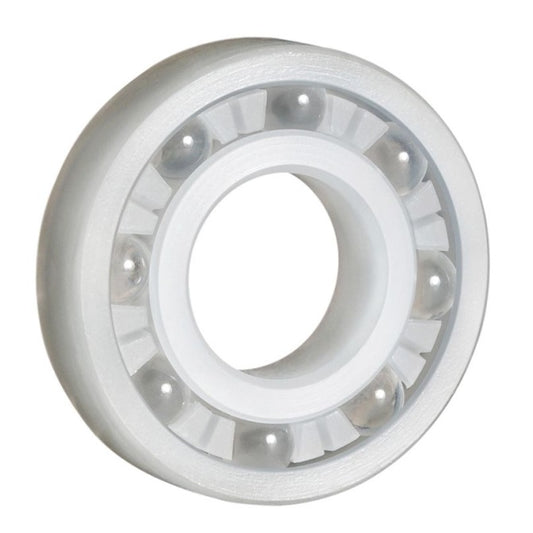 Plastic Bearings - 3.175x12.7x3.969 mm - PVDF with Glass Balls