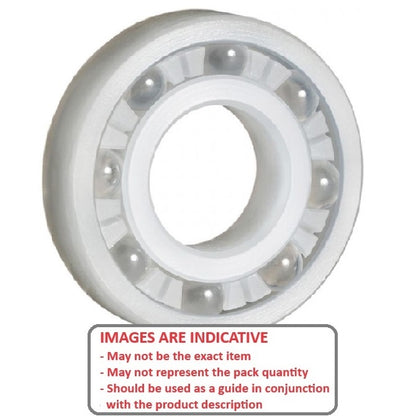 1057938 | P-R3-KGL (Each) --- Plastic Bearings - 4.763x12.7x3.969 mm - PVDF with Glass Balls Bearing