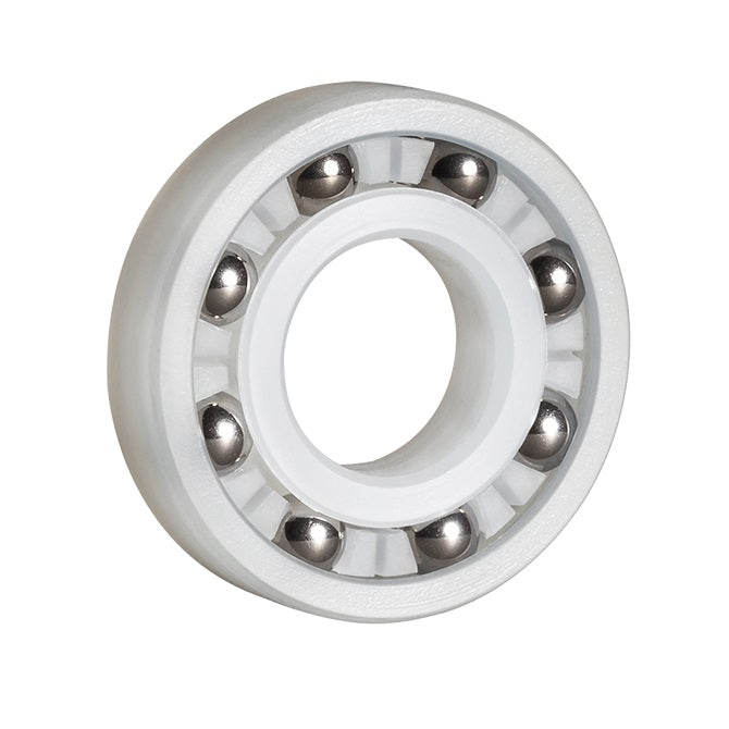 Plastic Bearings - 6.35x15.875x4.978 mm - PVDF with Stainless Steel 316 Balls