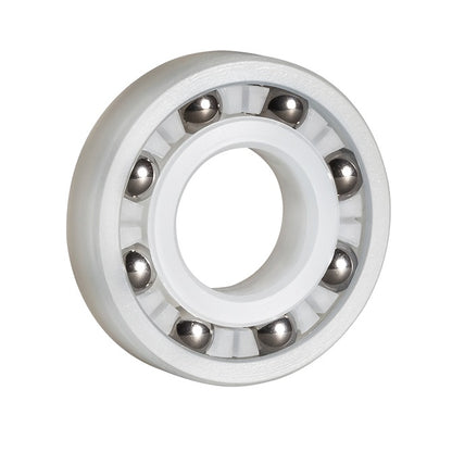 Plastic Bearings - 3.175x12.7x3.969 mm - PVDF with Stainless Steel 316 Balls