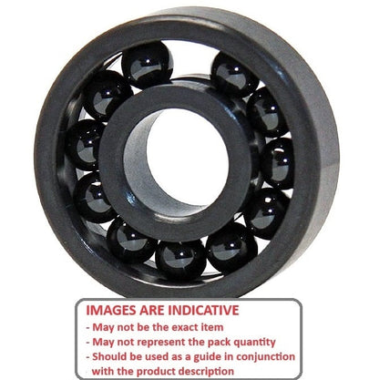 1186124 | CSN-6820-FC-DRY (12 Pcs) --- Single Row Ball Bearings - 100x125x13 mm - Ceramic Silicon Nitride - Full Complement - Open