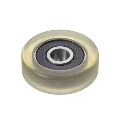 1107659 | PR-0150-030-ZZ-ET-90 (Each) --- Pressure Roller with Bearing Rollers - 15x3x4 mm Urethane OD - Chrome Steel SAE 52100