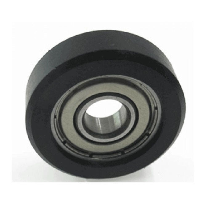 1096090 | PR-0120-050-ZZ-UR-60 (Each) --- Pressure Roller with Bearing Rollers - 12x5x3 mm Urethane OD - Stainless Steel AISI 440C